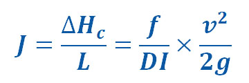 Continuous head losses formula