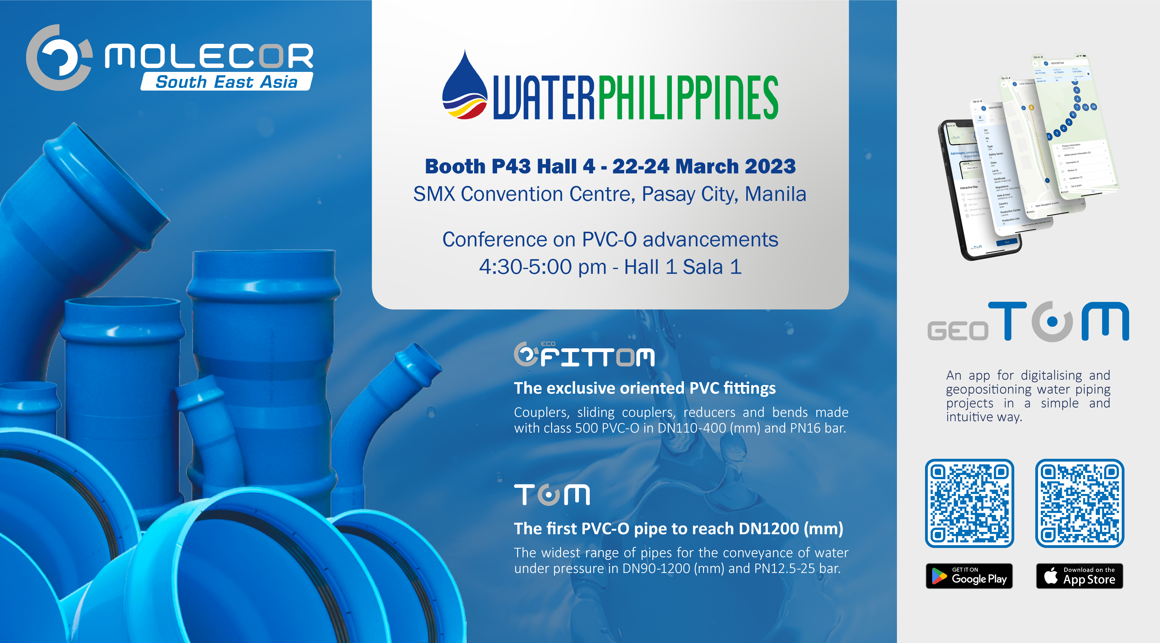 Molecor (SEA) Sdn Bhd will participate in Water Philippines from 22-24 March 2023